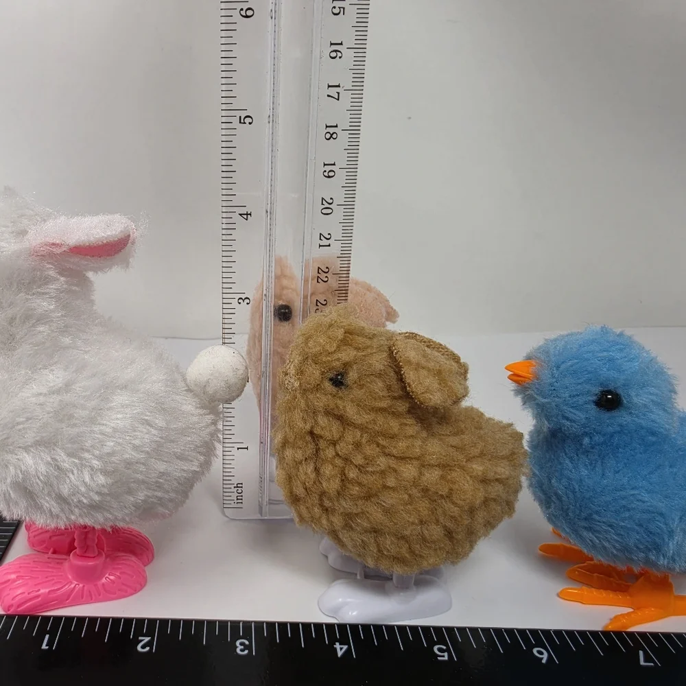 Bunny Rabbit Blue Chick Hop Wind Up Toys Lot of 4